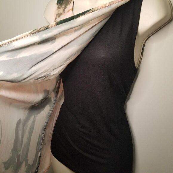 Medium Bar III white/pink/black layer tank top blouse - Picture 4 of 8